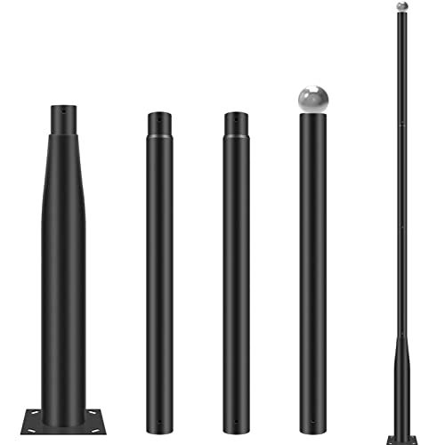 LDOSEOW 13Ft Tall Street Light Pole, Light Poles for Outside for Lighting Fixtures, Street Lamp Post with Base Accessory, Perfect for Backyard, Patio, Street, Exterior House