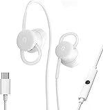 UrbanX USB-C Wired Digital Earbud Headset Compatible with Oppo Find X5 and All Other Type C Audio Jack Phones – White