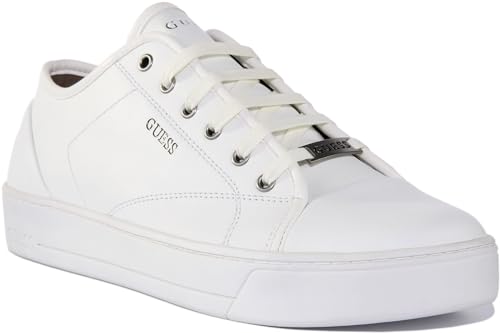 Scarpe uomo GUESS sneaker Udine Carryover in pelle bianco US23GU05 FM5UDILEA12 46, white, 12 AU