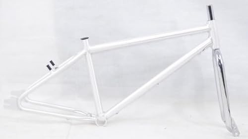 R4 Retro 6061 Aluminum 29" Pro BMX Frame & Chrome Fork Raw with Clear Coat looptail Design
