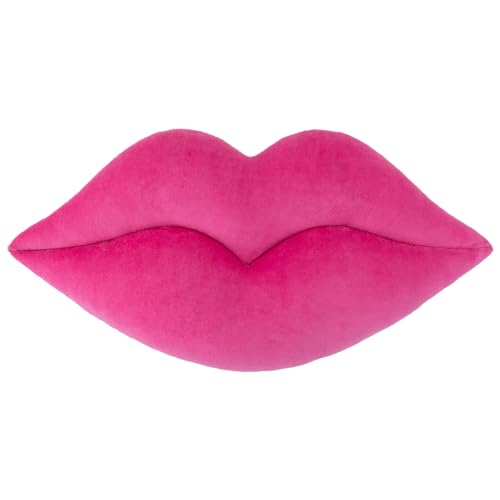 KINGROSE 3D Lip Throw Pillow Cute Decorative Pillows Soft Cushion for Sofa Couch Bed Home Decor Girls 11 x 18 Inches Rose Red