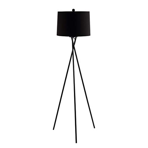 SAFAVIEH FLL4084A Lighting Collection Parsen Black Tripod 62-inch (LED Bulb Included) Floor Lamp