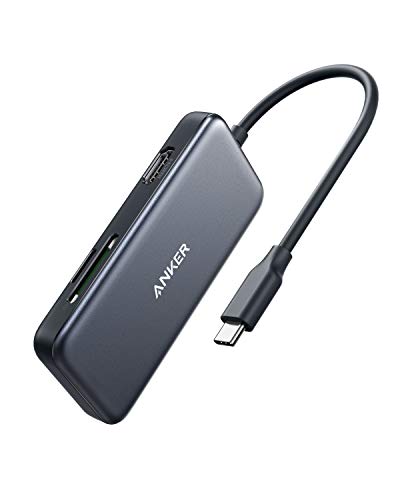 Anker USB C Hub, 5-in-1 USB C Power Adapter, with 4K HDMI, SD and microSD Card Reader, 2 USB 3.0 Ports, for MacBook Pro, iPad Pro, Pixelbook, XPS, and More