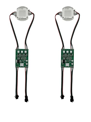 JIAANDA WS2811 LED Pixel Module 20W RGB Addressable Pixel LED floodlight WS2811 high Power Full Color Module DC12-24V Input (2PCS-WS2811-20W-RGB)