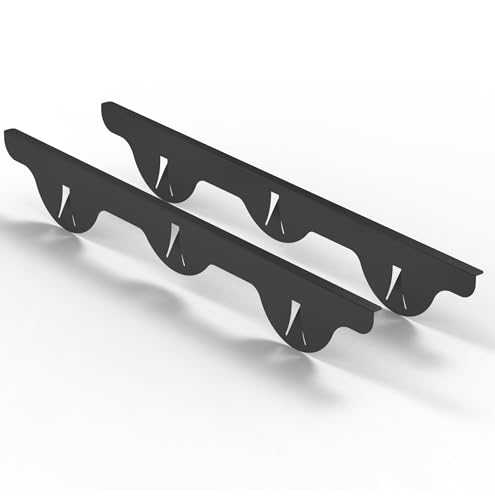 Linda’s Essentials Stove Gap Covers Stainless Steel (2 Pack), 316 Stainless Steel Stove Gap Covers Heat Resistant Oven Gap Filler Seals Spaces Between Stovetop and Counter (25.4 Inches, Black (Steel))
