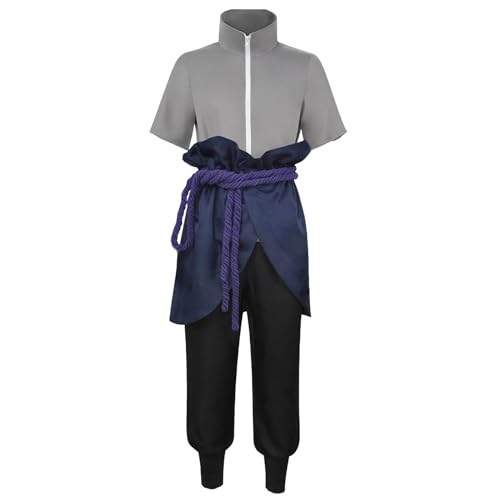 Anime Cosplay Costume Men Jacket Pant Outfits Halloween Party Suits (Grey,Medium)
