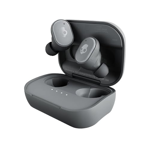Skullcandy Grind In-Ear Wireless Earbuds, 40 Hr Battery, Skull-iQ, Alexa Enabled, Microphone, Works with iPhone Android and Bluetooth Devices - Chill Grey, S2GTW-P744