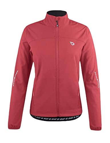 BALEAF Women's Cycling Jacket Windproof Thermal Winter Running Cold Weather Gear Waterproof Softshell Warm Rose Red Size XXL