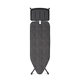 Brabantia Ironing Board C, XL Steam Unit Holder, Adjustable Height, Non-Slip Rubber Feet, Foldable, Denim Black, Size C (49 x 18 inches), Metal Frame, Free Standing, 63 inches