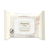 Aveeno Baby Hand & Face Cleansing & Moisturizing Wipes with Oat Extract and Aloe, Fragrance-Free Wipes for Sensitive Skin, Free of Sulfates, Alcohol, Parabens, and Dyes, 25 ct (Pack of 4)