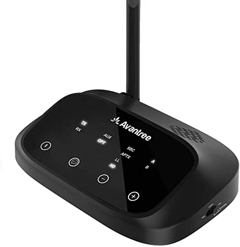 Avantree Oasis Plus - Bluetooth Transmitter & Receiver for TV, Easy to Install, Soundbar PassThrough, HD Audio Adapter for 2 Headphones