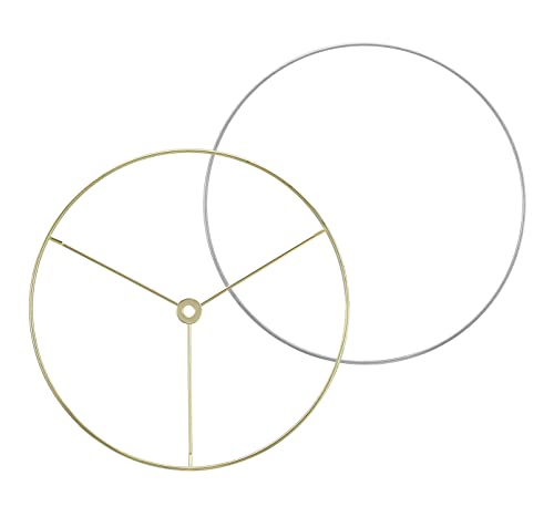 Aspen Creative 20102-11, Metal DIY Drum Lamp Shade Strong Ring, US Style Spider that Connects to Lamp Harp, Top Ring-Brass Plated/Bottom Ring-Galvanized, 10" Diameter Ring