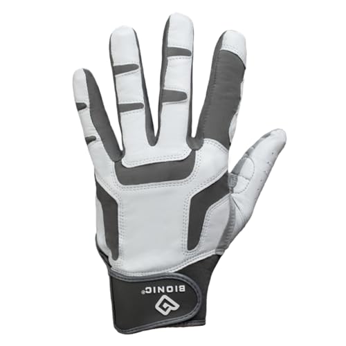 Bionic Men's ReliefGrip 2.0 Golf Glove (Silver, Medium, Left)