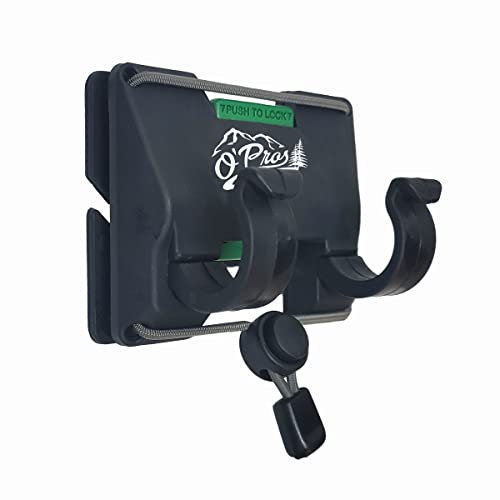 O'Pros Quick Access Fishing Rod Holder - 360° Rotation, Secure Belt Attachment, Elastic Cord Support for Fly Fishing and Spinning Rods