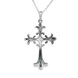 Amazon Essentials womens Sterling Silver Oxidized Celtic Cross Pendant Necklace, 18" (previously Amazon Collection)