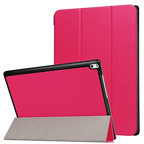 for Lenovo Tab 4 10 Plus TB-X704F Folio Stand Leather Case, Ultra Slim Lightweight Cover for Lenovo Tab4 10 Plus TB-X704L TB-X704N TB-X704V TB-X704Y MotoTab TB-X704A 10.1" (Peach Red)