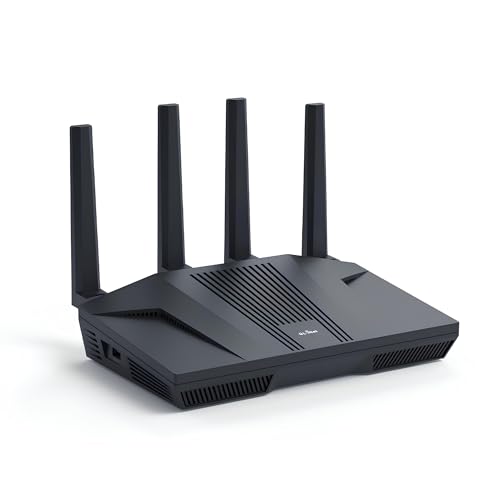 GL.iNet GL-MT6000(Flint 2) WiFi 6 Router with Wide Coverage, High-Speed Gaming Router, 2 x 2.5G Multi-Gig Ports+4 x 1G Ethernet Ports, Mass Device Connectivity, Rapid OpenVpn & WireGuard, 802.11ax