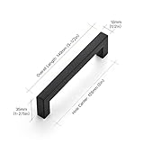 Ravinte 30 Pack 5 Inch Kitchen Square Cabinet Handles Matte Black Pulls Drawer Hardware for Cabinets Cupboard