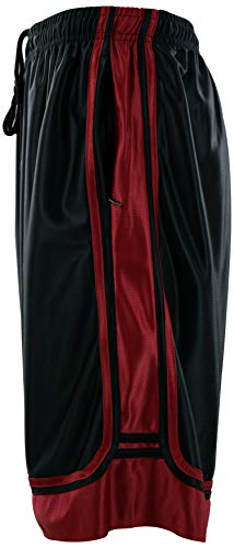 ChoiceApparel Mens Two Tone Training/Basketball Shorts with Pockets (S up to 4XL) (3XL, Zipper-Black/Red)