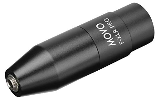 Movo FXLR-PRO 3.5mm (TRS) Mini-Jack Female Microphone Adapter to 3-pin XLR Male Connector with Integrated Phantom Power Converter