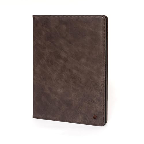 Porter Riley - Leather Case Compatible with iPad Pro 13" Release. Premium Genuine Leather Stand/Cover/Flip Case (Chocolate Brown)