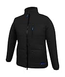 URBAN BUCK Puffer Jacket Womens Midweight Winter Recycled Down Windproof and Water Repellent Ashley Black Women Hiking Coat (XXL)