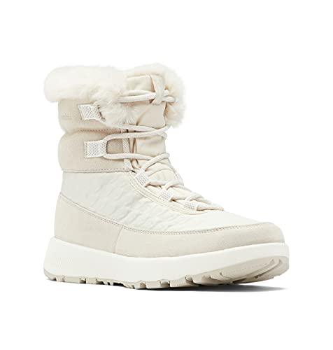 Columbia womens Slopeside Peak Luxe Snow Boot, Dark Stone/Sea Salt, 5.5