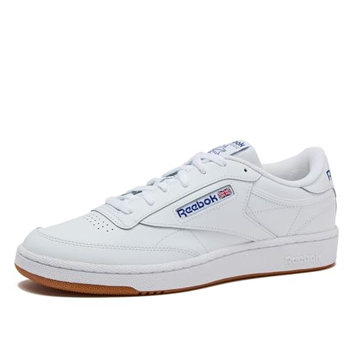 Reebok Men's Club C 85 Fashion Sneaker, White/Royal-Gum, 10 M US