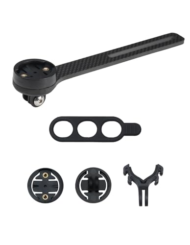 iGPSPORT Carbon Bike Computer Mount, Super Light Out Front Bike Mount Compatible with Garmin Wahoo Cycplus XOSS Bike Computer GoPro Action Camera Bike Light