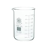 United Scientific™ BG1000-1500 Borosilicate Laboratory Grade Glass Beakers| Griffin Style Low Form Beaker | Graduated with Spout | Designed for Laboratories & Chemistry Classrooms| 1500mL Pack of 4