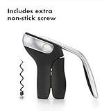 OXO Steel Vertical Lever Corkscrew with Removable Foil Cutter