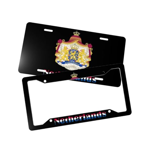 Netherlands Dutch Hollander Netherlander National Emblem License Plate Family Front License Plate Aluminum Fashion License Plate Car Decoration Standard License Plate Metal Personalized Car Plate