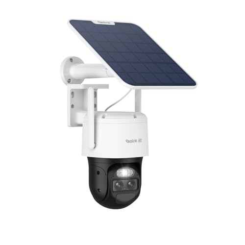 REOLINK TrackMix+Solar Panel, 4K Solar Security Cameras Outdoor with Auto Tracking, 360° Pan Tilt, 8X Hybrid Zoom, Color Night Vision, Smart AI Detection, Local Storage, Home Hub Compatible