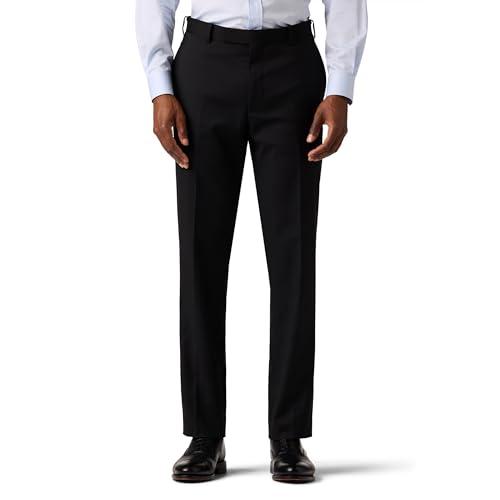 Alton Lane Mercantile Trouser Tailored Fit - Premium Quality Suit Pants for Men, Stylish and Elegant Men’s Suit Pants, Formal Suit for Men, Black, 36x32