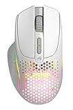 Glorious Gaming Model I 2 Wireless Gaming Mouse - Hybrid 2.4Ghz & Bluetooth, 75g Superlight, 9 Buttons (2 Swappable), RGB, PTFE Feet, MMO/MOBA/FPS, Long Battery Life, Side Thumb Rest - White