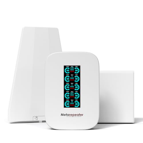 Cell Phone Signal Booster with Smart LCD Display, Boosts 5G&4G LTE for All US Carriers, Cell Phone Booster for Home Covers up to 6,000 Square feet, FCC Approved
