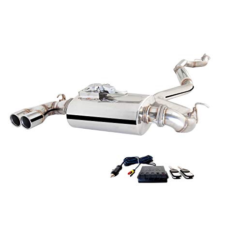 XFORCE ES-BF20-125-VMK-CBS 2.5" Cat-Back Exhaust System with VAREX Muffler for 2011-2014 BMW F20 125i Hatch; 304 Stainless Steel Pipework with Polished Muffler & Dual Tips