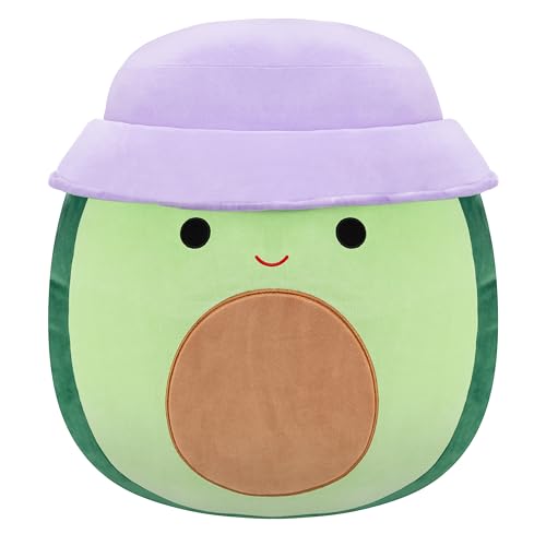 Squishmallows Original 20in Austin The Green Avocado with Bucket Hat – Official Jazwares Plush (Jumbo)