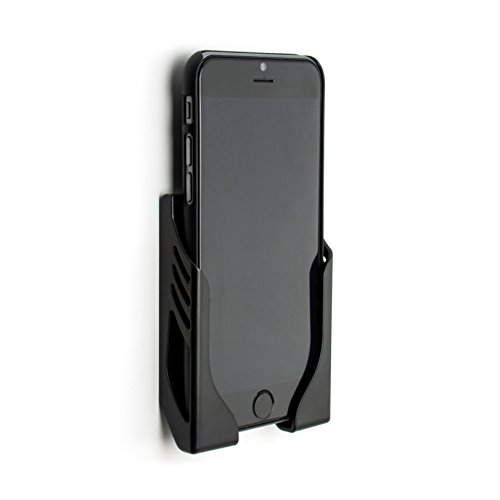 Dockem Damage-Free Wall Mount for iPhone: 14, 13, 12, 11, Pro, Plus, Mini, Pro Max, SE 2/3, XS/X, XS Max, XR, 8/7, 8/7+, S22, S21, S20: 3M Command Strip Adhesives: Koala Mount Wall Dock [Black]