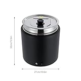 2 Pack 10L/ 2.64 gal Commercial Soup Warmer Pot Electric Food Warmer with Lid, 500W 110V Stainless Steel Insert Large Soup Kettle Countertop Electric Soup Pot for Wedding Buffet Restaurant (Black)