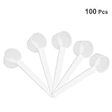 100Pcs Teaspoon Tablespoon Long Handle Scoop, 15ml/ 15 Food Grade Plastic Tablespoon Measuring , Reusable Coffee Scoops, for Measuring Coffee, Pet Food Grains Protein