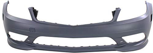 Evan Fischer Bumper Cover Compatible with 2008-2009 Mercedes Benz C230, 2010-2011C250, 2008-2011 C300, 2008-2011 C350, Front, Primed, w/o Park Sensor and Headlight Washer Holes, w/DRL and AMG Package