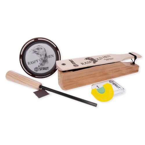Hunters Specialties Raspy Old Hen Combo Kit - Turkey Game Calls Combo Pack - Wide Range of Turkey Sounds