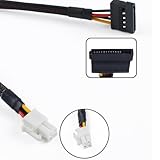 lilila-ree 3-Pack Motherboard ATX 4 Pin to SATA Hard Drive HDD Power Adapter Cable for Lenovo 12-inch(30cm), Black