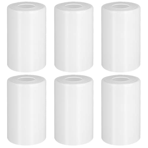 6 Pack White Frosted Glass Shades Replacement,5.51in Height,3.94in Diameter,1.65in Fitter, Cylinder Glass Shade Covers Replacement Globe for Pendant Light Floor lamps light fixtures Wall Sconces