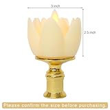 6 PCS Diwali LED Lotus Table Candles - 3’’ Lotus Lamps Electronic Buddhist Lights Battery Operated Buddha Flickering Warm White Lights for Home Decorative Temple Desktop Centerpiece