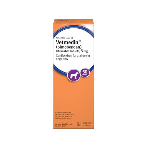 VETMEDIN® (pimobendan) Chewable Tablets for Dogs, 5 mg, inodilator, 50ct