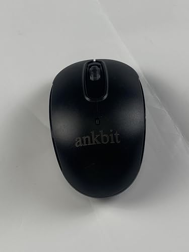 Ankbit M720 Triathlon Multi-Device Wireless Mouse, Bluetooth, USB Unifying Receiver, 1000 DPI, 8 Buttons, 2-Year Battery, Compatible with Laptop, PC, Mac, iPadOS - Black