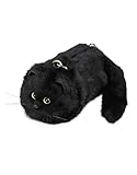 Micotaku Cute Cat Crossbody Handbag Puffy Plush Cat Shaped Shoulder Bag for Women Girl Boy Kid