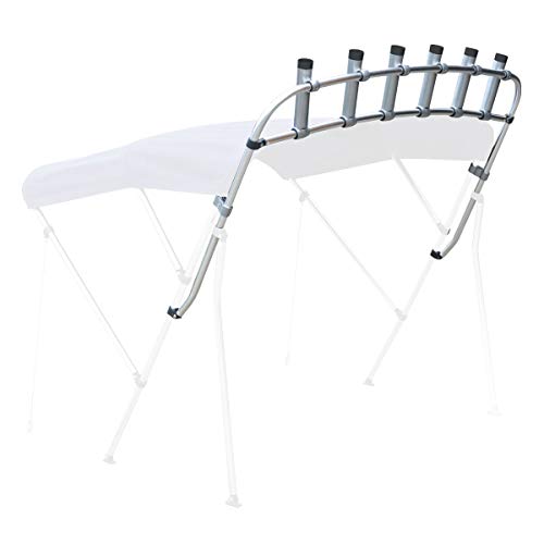 Oceansouth 'Clamp-on' Fishing Rack, Boat Rod Rack, Rocket Launcher Fishing Slingshot Pole Holder Rod Holders Rack Boat Bimini top Hardware Boating Safety Equipment Pontoon Jon bass